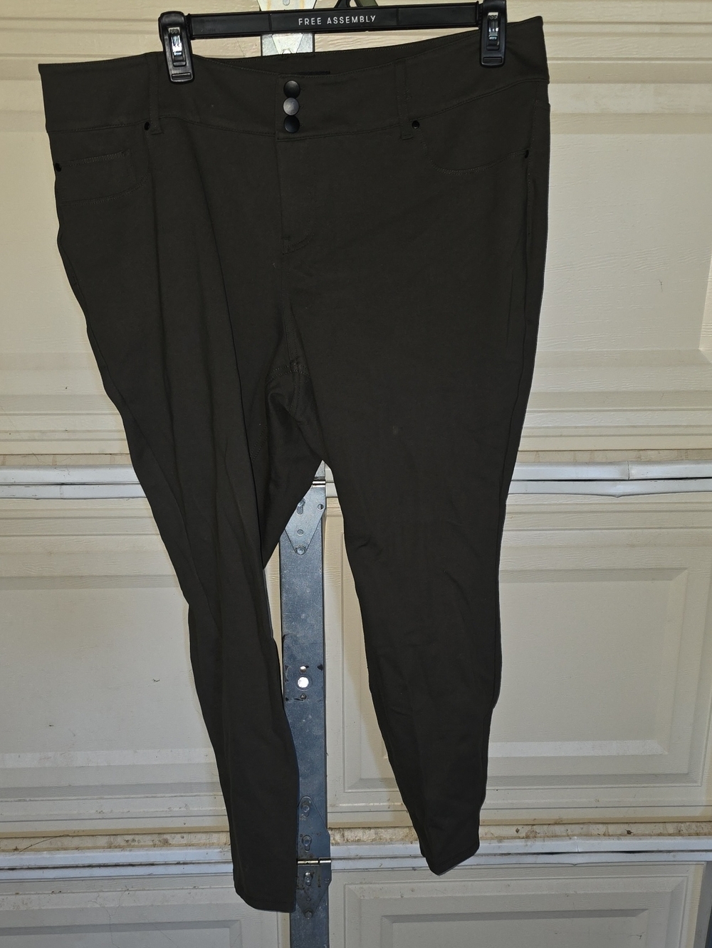 torrid Olive Ponte Skinny Pants with Double-Button Waist